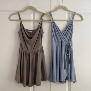Lot of 2 Urban Outfitters Kimchi Blue Rompers Wrap Dresses Sz XS S
